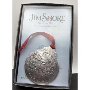 Jim Shore & Wendell August 'Santa and Sleigh' Metal Ornament #16762121 New In Bx